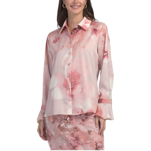 Muse Tops - MUSE Flutter Cuff Blouse